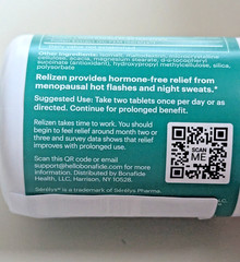 360 Tablet RELIZEN BONAFIDE Relief From Hot Flashes & Night Sweats 6 Bottle 8/26