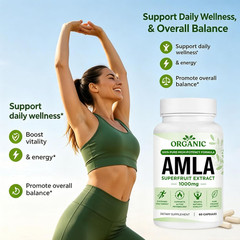 Amla Capsules – Amla Superfruit Extract 1000Mg, 60 Counts (1PC)