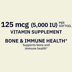 Spring Valley Vitamin D3 Supplement Softgels – 5000iu (250 Count)