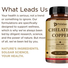 Chelated Copper – Essential Trace Mineral, Vegetarian, Non-GMO, Gluten Free