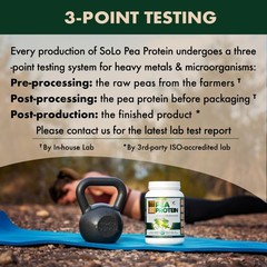 SOLO Organic Pea Protein Isolate, Low in Sodium, Canada Grown Peas, 100% Vega…