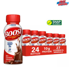 BOOST Original, Nutritional Drink, Rich Chocolate, 10g Protein, 24 – 8 fl oz Bot