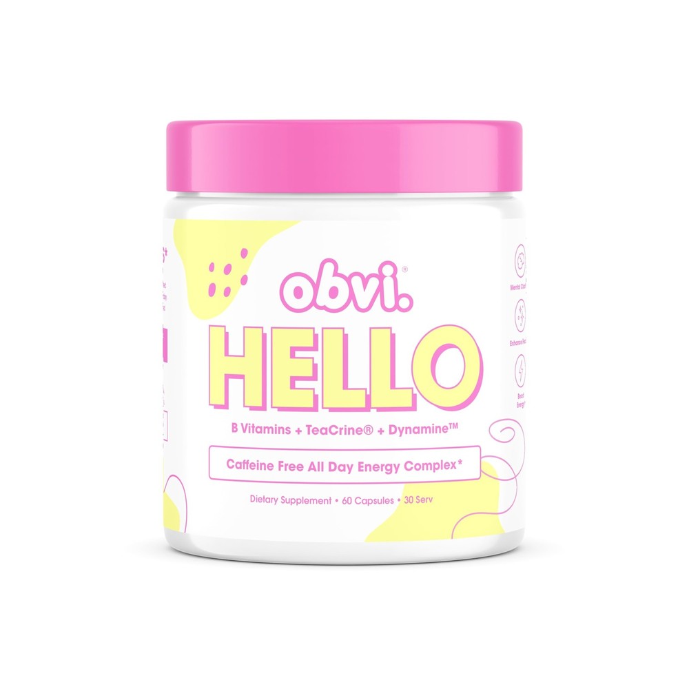 Obvi Hello Energy Supplement for Women Clarity Supplement with Natural Focu…