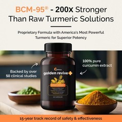 Golden Revive + Joint Support Supplement Featuring Turmeric with Black Pepper…