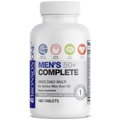 Bronson ONE Daily Men’s 50+ Complete MultiVitamin MultiMineral, 180 Tablets