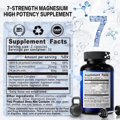 10 Elemental Magnesium Complex 1000mg – Zinc, Cortisol Balance, US Tablets
