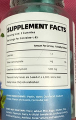 Creatine Monohydrate Gummies for Men & Women, 90ct Blueberry (Noavii)
