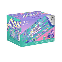 (12 Pack) Alani Nu Energy Drink PURPLE COTTON CANDY, 12Fl oz, Exp 7/28