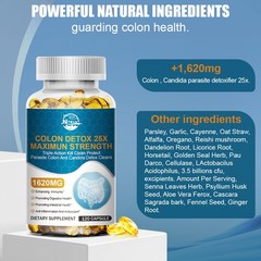 Colon Cleanse Herbal Support 120 Capsules Dietary Supplement