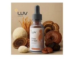 (2-Pack) LUV Wellness Flow Drops – Wellness LUV Flow Adaptogen Mushroom Blend Dr