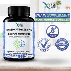 Phosphatidylserine Bacopa Monnieri 400 Mg 120 Capsules for Brain Enhance Memory