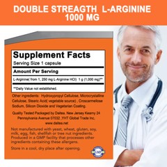 Daitea L-Arginine 1000 MG,Extra Strength Nitric Oxide & Circulation Boost 30-120