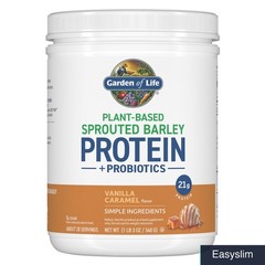 Plant-Based Sprouted Barley Protein Powder, Vanilla Caramel, 20 Servings