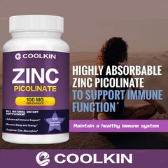 Zinc Picolinate 100mg – High Potency Absorption, Immune System Support & Booster