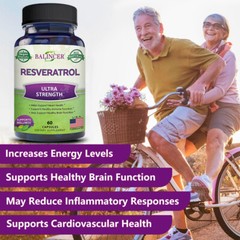 Resveratrol Extract 1000mg Supplements, Anti Aging, Joint Pain, 60 Caps