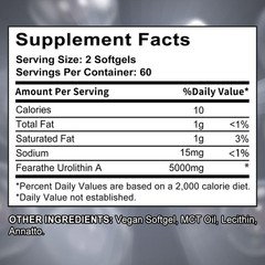 Fearathe Urolithin a Supplement 5000Mg – Muscle Strength-30/60/120 Softgels
