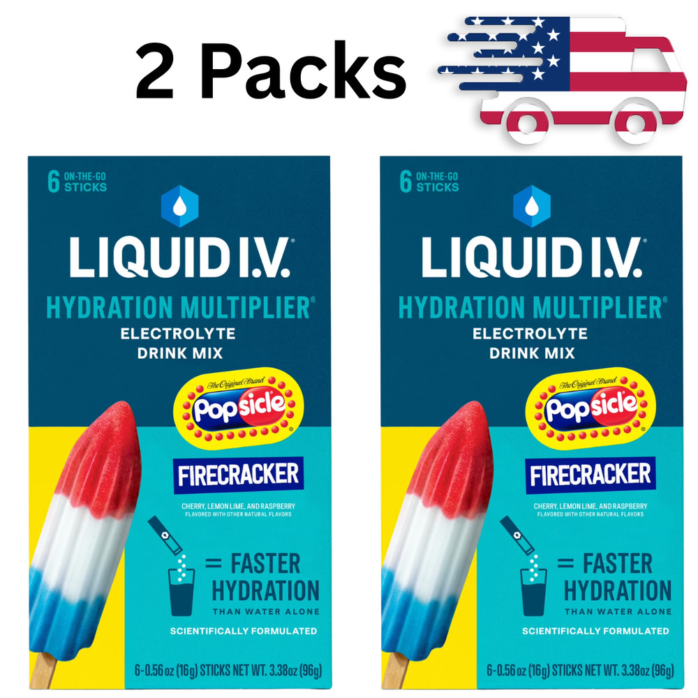 Liquid I.V. Firecracker Hydration Multiplier Electrolyte Drink Mix 6 Pack