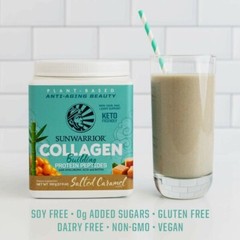 Sunwarrior Plant-Based Collagen Building Protein Peptides, Organic Vegan 17.6 oz