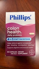 10pcs Philips Colon Health Daily Probiotic Capsules 4-in-1 Symptom Defense 60 Ct