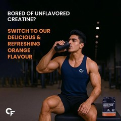 Carbamide Forte Creatine Monohydrate Powder 308g Orange Flavor For Men & Women