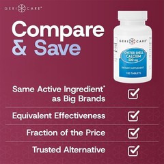 Oyster Shell Calcium 500 mg – Essential Bone & Muscle Support, 100 Count