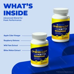 (2 Pack) OneShot Keto Capsules- Keto ACV Pills for Advanced Weight Loss