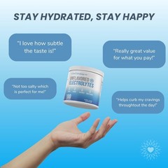 Electrolyte Powder Unflavored – 100 Servings – Sugar Free, Zero Carbs, Zero