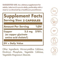 Chelated Copper – Supports Bone, SkinHealth, Immune System Booster, Gluten Free