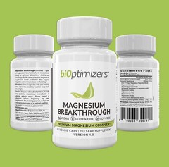 Bioptimizers Magnesium Breakthrough 4 ~ 7 essential forms 30 capsules 250mg ea