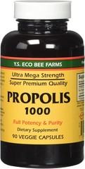 Propolis-Raw Unprocessed 1000mg Y.S. Organic Bee Farms 90 Count (Pack of 1)