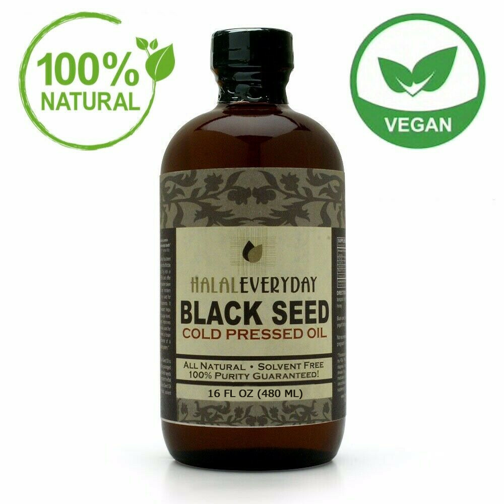 16 oz Black Seed Oil – 100% Pure COLD PRESSED Cumin Nigella Sativa Non GMO GLASS