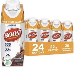 Nestle Boost Very High Calorie Complete Nutritional Drink Chocolate 8 oz 24 Ct