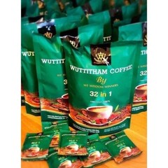12x Wuttitham Instant Coffee 32 in 1 Herbs Mixed Weight Management Diet Healthy