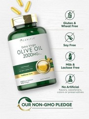 Olive Oil Supplement 2000Mg | 120 Softgels | Cold Pressed Extra Virgin