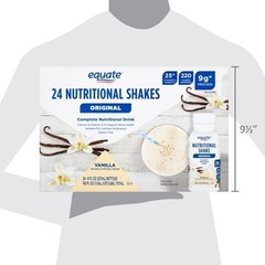 Equate Original Meal Replacement Shake Vanilla 24 Pack 8 fl oz Ready Drink