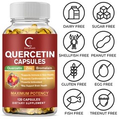 Quercetin 1000mg With Bromelain – Natural Immune supplement, 120-600 Capsules