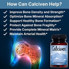 C’alciven Natural Bone Support Supplement –Bone Density, Non-GMO, Gluten-Free