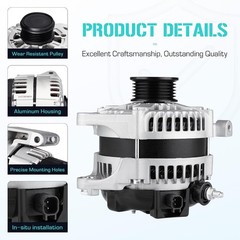 Alternator Replacement 3.8L Jeep Wrangler Dodge Caravan 2007