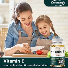 Vitamin E Capsules 1000IU – Anti-Aging, Antioxidant, Skin Care Immune Support