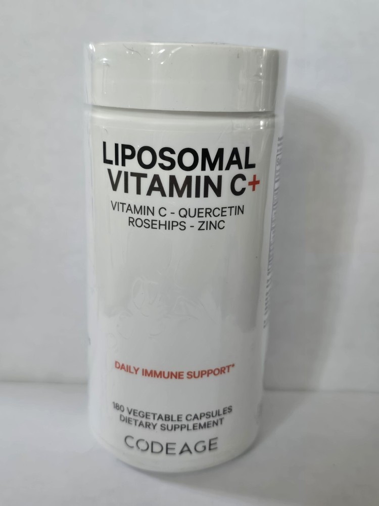 Codeage Liposomal Vitamin C Quercetin Rosehips Zinc 180 Capsules Exp: 02/2028