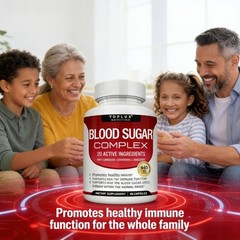 TOPLUX Blood Sugar Complex 2-Pack Cinnamon Chromium Mulberry 120 Capsule