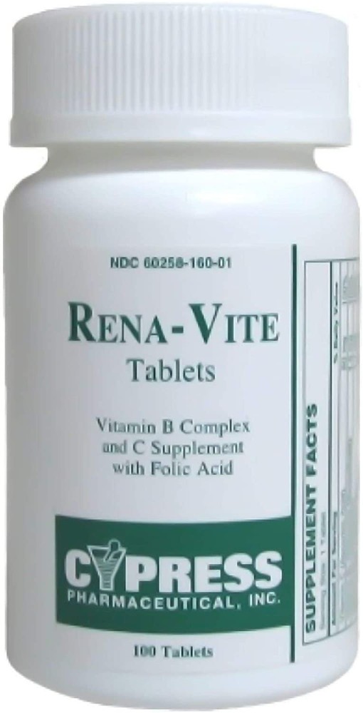 Cypress Pharmaceuticals Rena-Vite Vitamins Tablets 100 Count Pack of 3