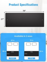 Grounding Mat for Bed with Leather, Improve Sleep, Relieve Stress & Pain, Ant…