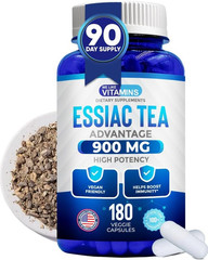| Essiac Tea Advantage Herbal Supplement | Immune Booster | 180 Capsules 900Mg