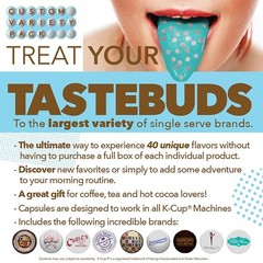 Coffee & Other Drinks Branded Sampler Cups for Keurig K-Cup Brewers (30 packs)
