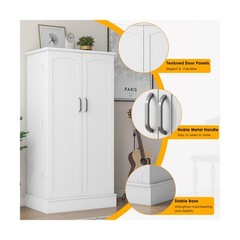 47” Pantry Cabinet, Kitchen Pantry Storage Cabinet with Doors and Adjustab