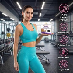 Slim Tea Herbal Supplement – Acai Berry Flavor for Weight Loss & Detox – 50 Bags