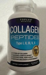2 packs Toplux Nutrition 5-Type Collagen Peptides – Skin & Joint Support, 1800mg