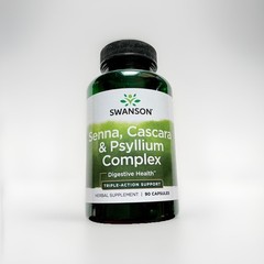 Swanson Senna Psyllium Cascara Complex 90 Capsules Triple Action Support