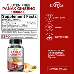Pure Korean Red Panax Ginseng Extract Capsules – No additives or fillers
